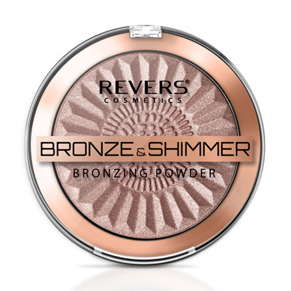 Бронзувальна пудра для обличчя Revers Cosmetics Bronze &amp; Shimmer Bronzing Powder 01, 9 г